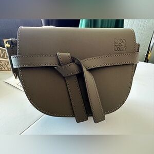 Mini Gate Dual Bag in Soft Calfskin and Jacquard